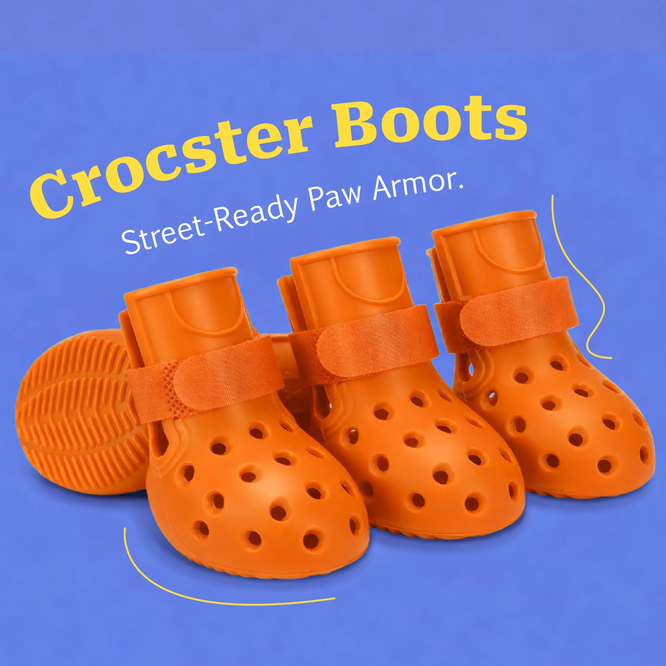 Crocster Boots – Breathable Silicone Paw Shoes for Dogs