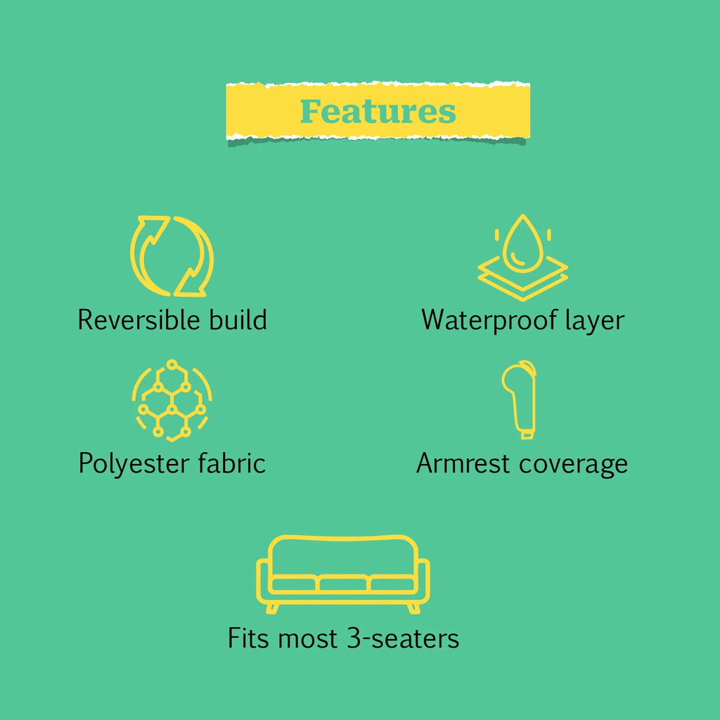 CouchCrush | Waterproof Sofa Cover with Armrest Protection for Fur & Stains
