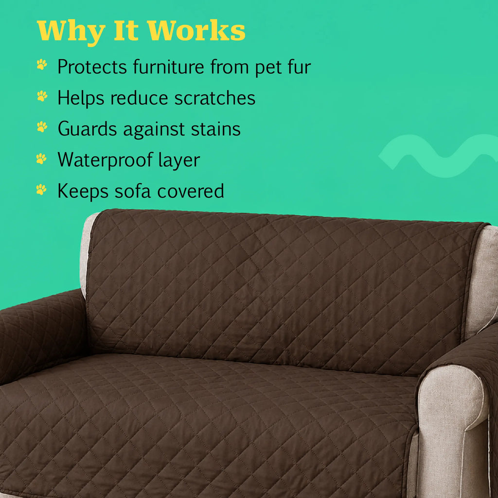 CouchCrush | Waterproof Sofa Cover with Armrest Protection for Fur & Stains