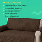 CouchCrush | Waterproof Sofa Cover with Armrest Protection for Fur & Stains