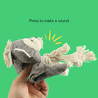 CrinkleCritter – Stuffless Crinkle Plush Toy with Rope Braid Limbs for Pets