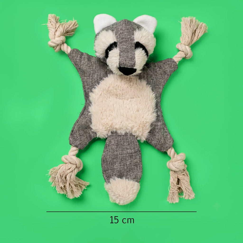CrinkleCritter – Stuffless Crinkle Plush Toy with Rope Braid Limbs for Pets