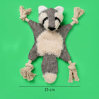 CrinkleCritter – Stuffless Crinkle Plush Toy with Rope Braid Limbs for Pets