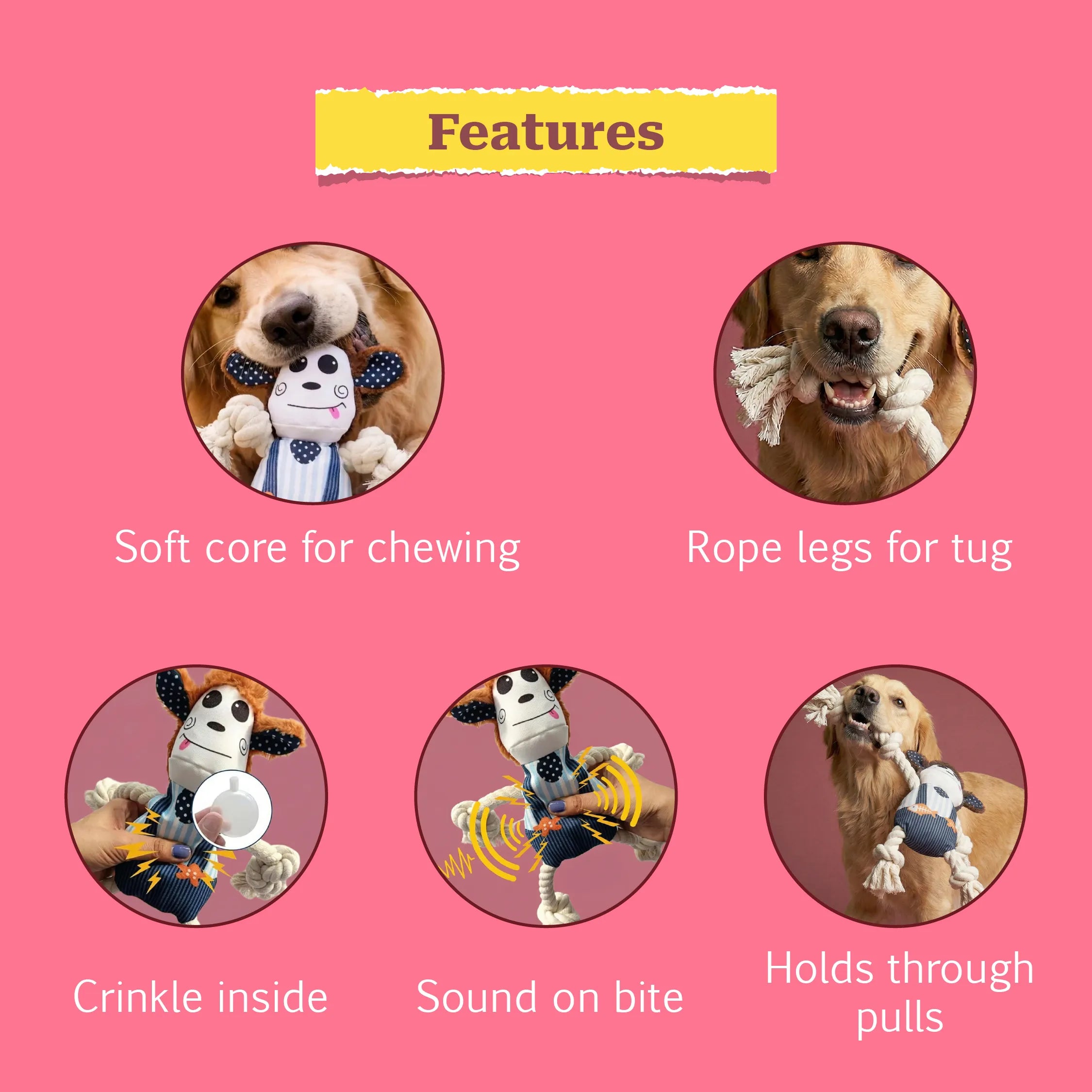 MonkeyMischief | Dual Play Toy for Chewing & Tugging