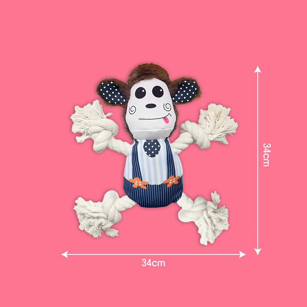 MonkeyMischief | Dual Play Toy for Chewing & Tugging