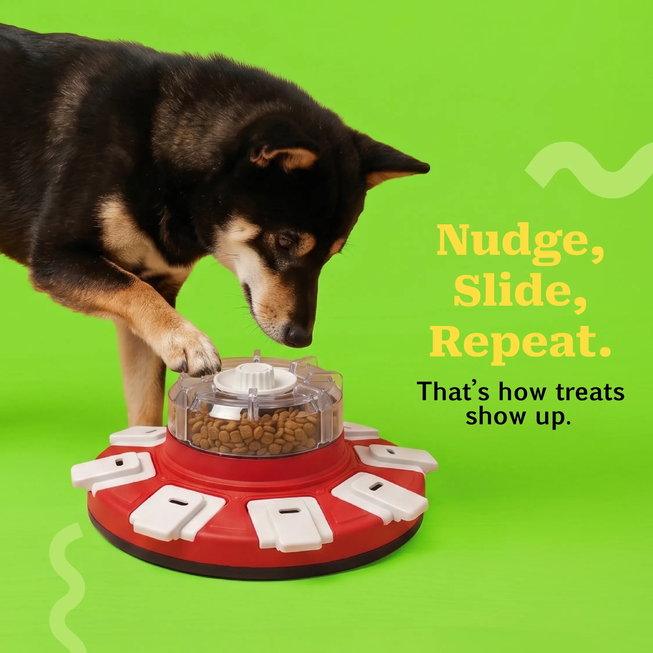 NibbleDock | Puzzle Toy with Sliding Covers & Treat Compartments