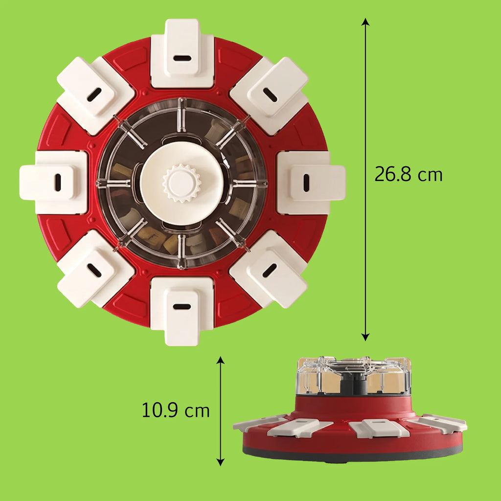NibbleDock | Puzzle Toy with Sliding Covers & Treat Compartments