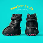 NoirVolt Boots | Faux Leather Waterproof Paw Boots with Grip Sole