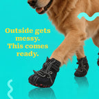 NoirVolt Boots | Faux Leather Waterproof Paw Boots with Grip Sole