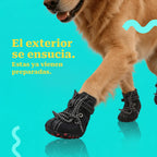 NoirVolt Boots | Faux Leather Waterproof Paw Boots with Grip Sole