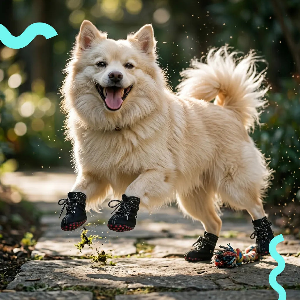 NoirVolt Boots | Faux Leather Waterproof Paw Boots with Grip Sole