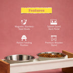 NomHold|Magnetic Pet Feeding Station Stable Bowls & Mess-Free Mealtime
