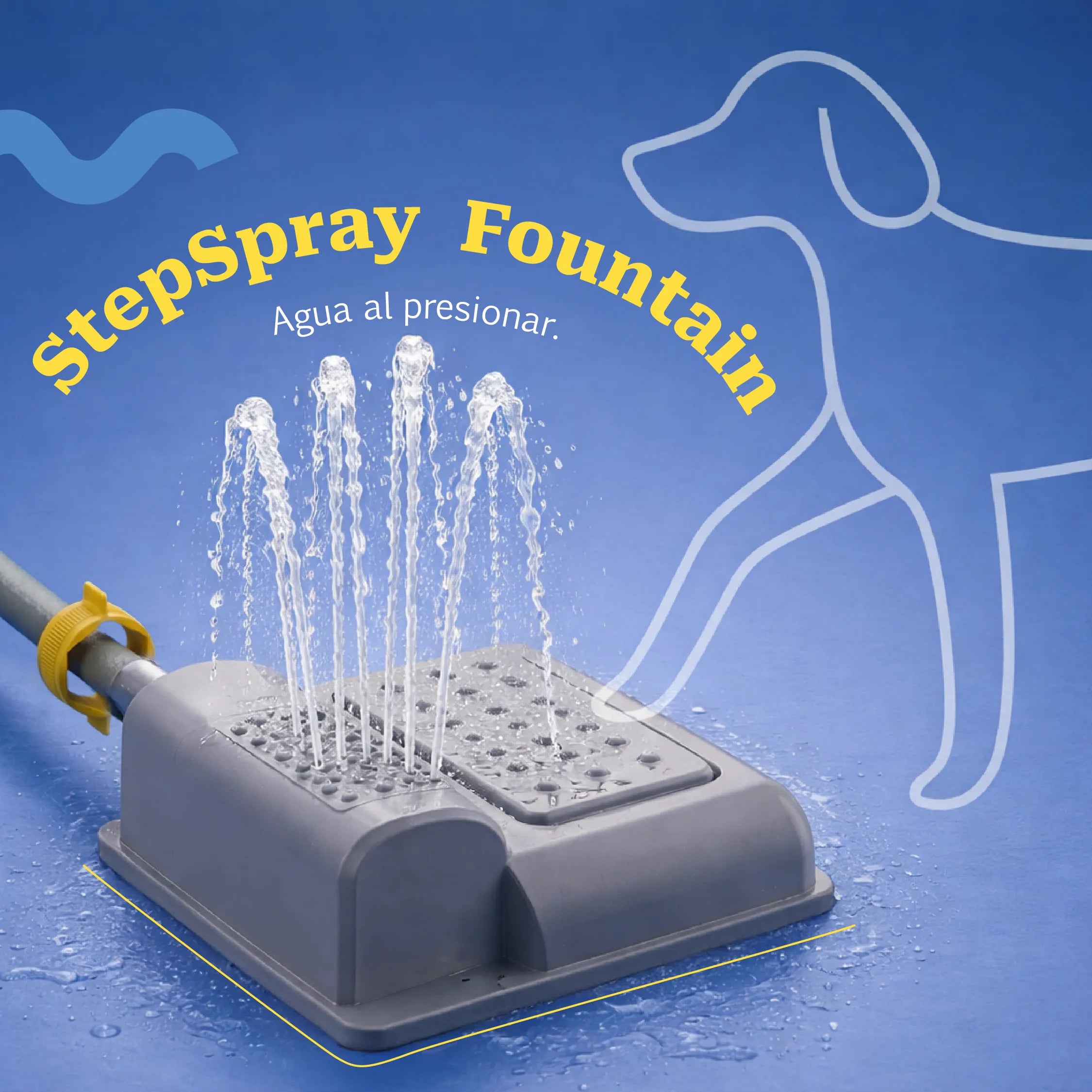 StepSpray Fountain – Paw-Activated Outdoor Water Fountain for Pets | Step-On Water