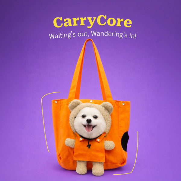 CarryCore | Pet Tote Bag | Breathable Travel Carrier for Small Pets (Up to 6.5 kg)