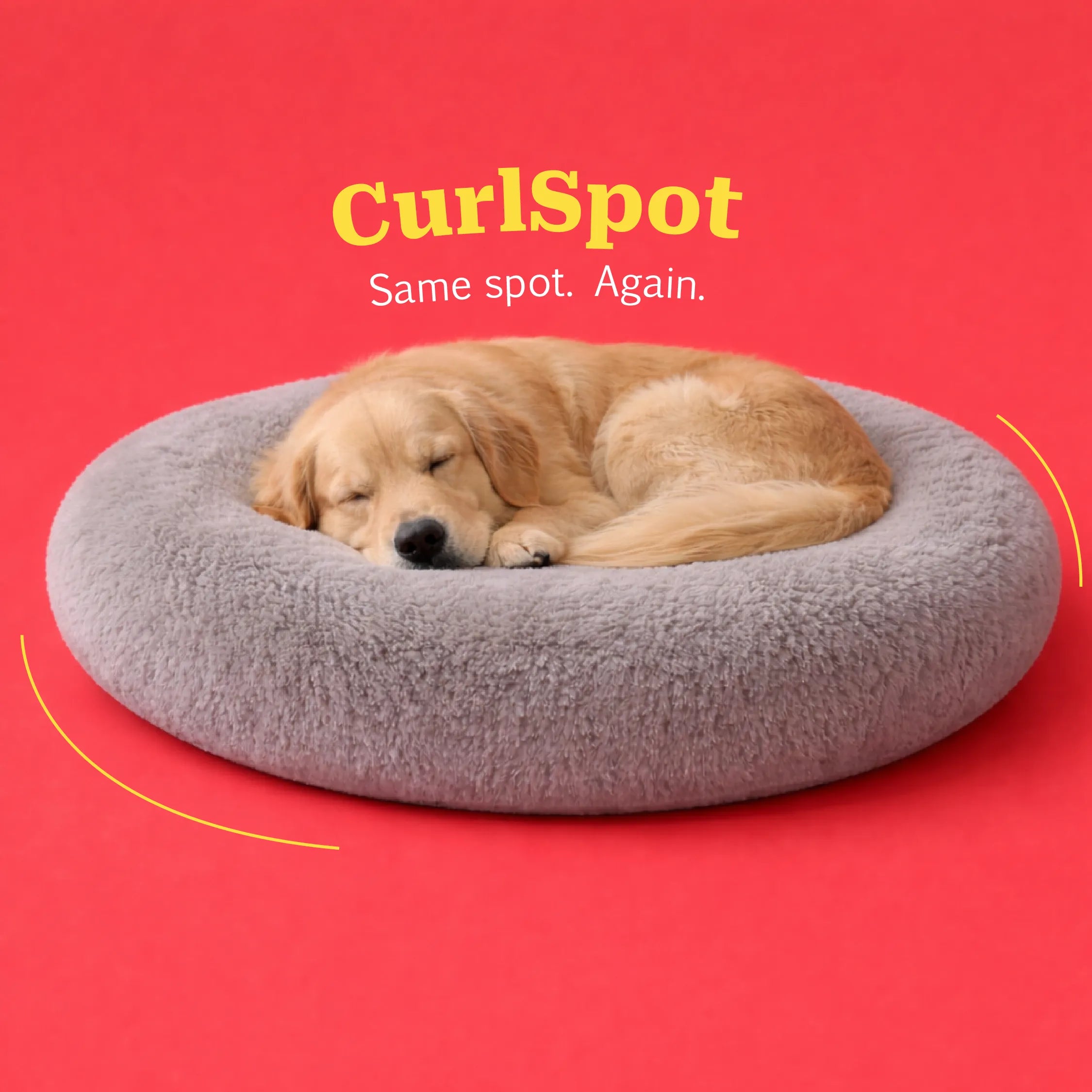 CurlSpot Calming Pet Bed | Stress-Relief Comfort for Deeper Sleep
