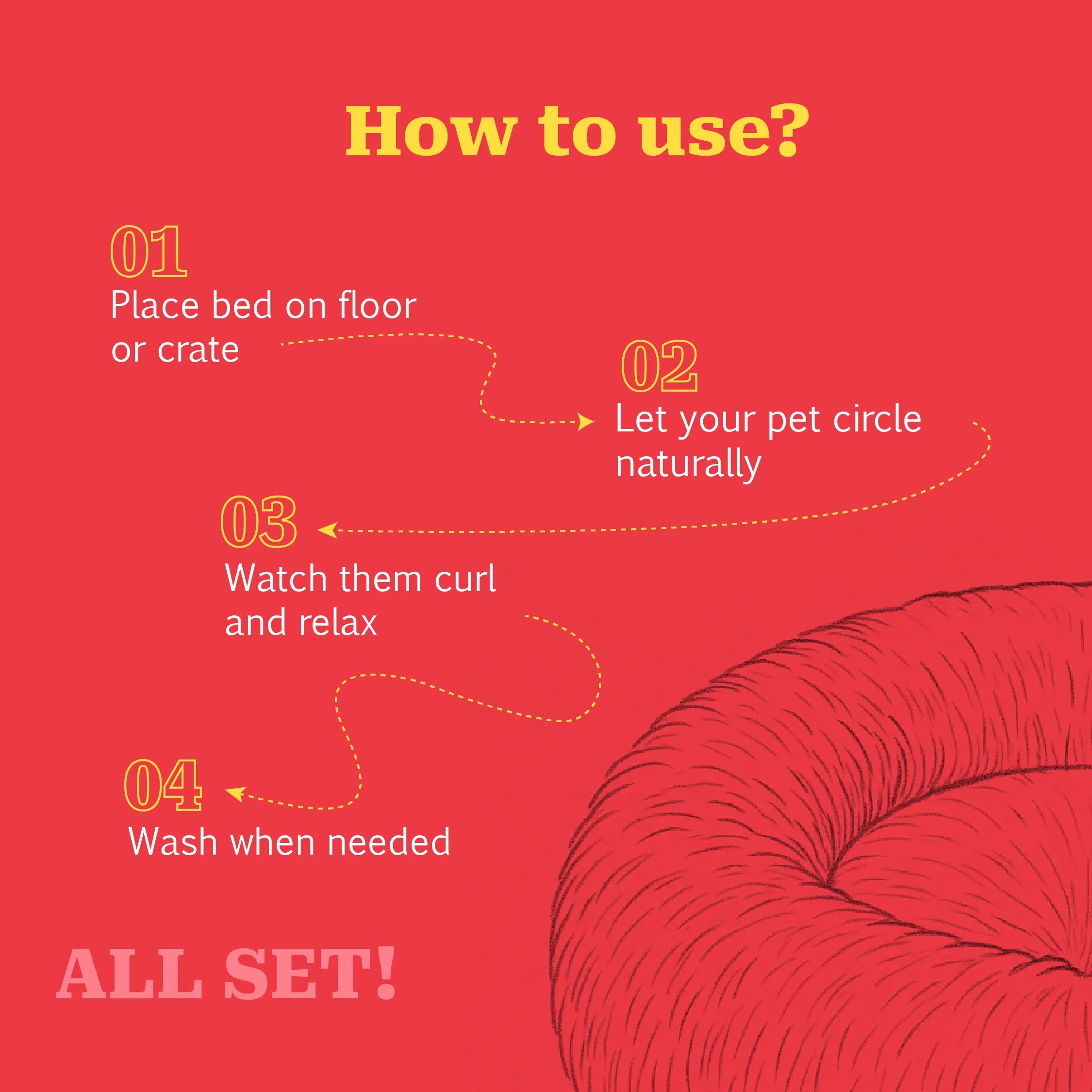 CurlSpot Calming Pet Bed | Stress-Relief Comfort for Deeper Sleep